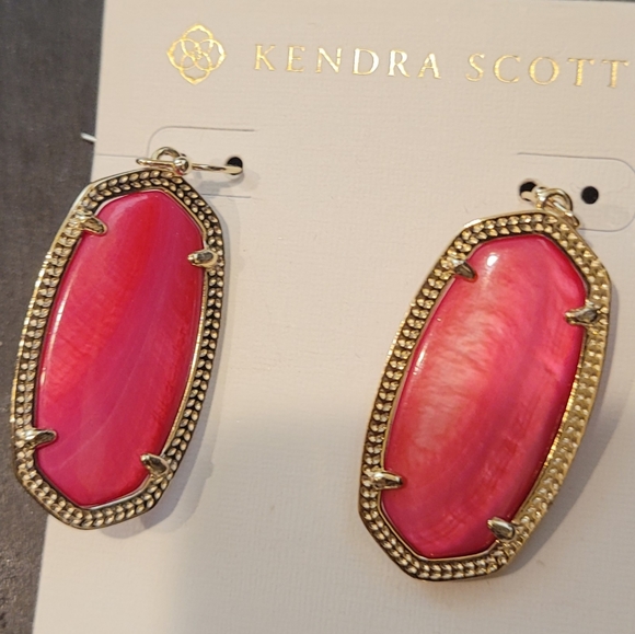 Kendra Scott Red Mother of Pearl Elle Earrings - Picture 11 of 16